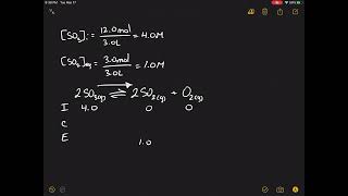 At a particular temperature 12 0 moles of is placed into a 3 0 L rigid container and the diss [upl. by Arenahs]