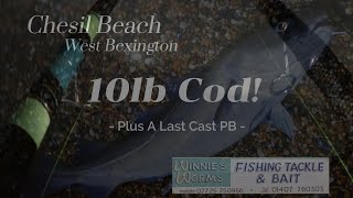 10LB Cod Fishing The Mighty Chesil Beach strikeitfishing [upl. by Yrok]