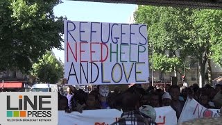 Manifestation de soutien aux migrants  Paris  France 16 juin 2015 [upl. by Fabrin730]