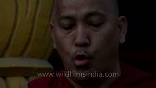 Tibetan monks throat singing Specialized form of chanting [upl. by Jacquenette]