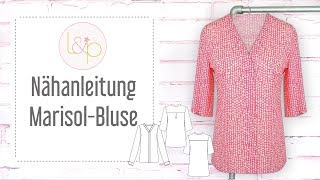 Nähanleitung lillesol MarisolBluse  einen Bluse ohne Knopfleiste nähen [upl. by Charlie]