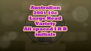 How to Identify the 2001 10c Large Head All Spaced IRB Variety Australian 10 cent coin [upl. by Seem]