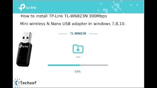 How to install TPLink TLWN823N 300Mbps Mini wireless N Nano USB adapter in windows 7810 [upl. by Issac170]