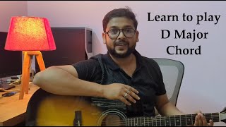 Guitar lesson for beginners  how to play D Major Chord [upl. by Lesya]