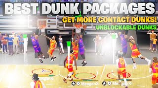 BEST DUNK PACKAGES TO TRIGGER CONTACT DUNKS EVERY TIME INSIDE THE ARC SCORER BUILD UPDATE NBA 2K24 [upl. by Eugilegna592]