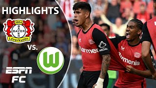 🚨 LEVERKUSEN GETS IT DONE 🚨 Bayer Leverkusen vs Wolfsburg  Bundesliga Highlights  ESPN FC [upl. by Auqenahs]