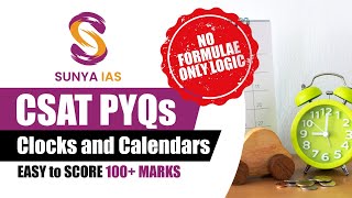 CSAT PYQs TopicWise  Clocks amp Calendars  Session 2  UPSC CSE Prelims 2023  Sunya IAS [upl. by Triley866]