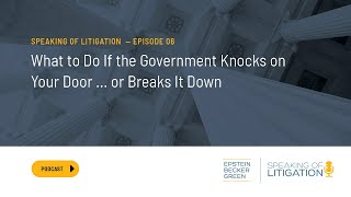 What to Do If the Government Knocks on Your Company’s Door  Speaking of Litigation Ep 6 [upl. by Madeline]