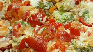 Cooking cabbage with tomatoes and eggs in a restaurant style I can eat this every day [upl. by Hedda]