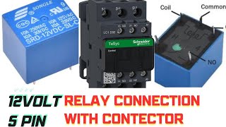 12 volt 5 pin relay connection and wiring  12 volt 5 pin relay ky conection kaisy krain [upl. by Sarad]