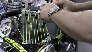 How to string a racquet with an ATW Universal By Richard Parnell [upl. by Close]