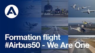 Airbus product line formation flight 50year anniversary [upl. by Henriha]