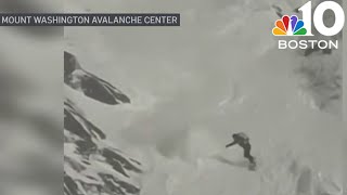 WATCH Snowboarder escapes Mount Washington avalanche [upl. by Quartana]