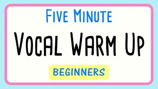 5 Minute Vocal Warm Up for Beginner Singers  Fun For All Ages [upl. by Abagael53]