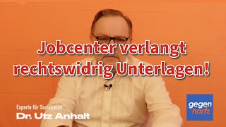 Jobcenter verlangt rechtswidrig Unterlagen und kürzt dann Bürgergeld auf Null [upl. by Alehc]