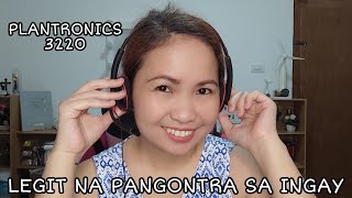 Murang Noise Cancelling Headset PLANTRONICS C3220 BLACK WIRE USB A HONEST REVIEW [upl. by Anaehr]