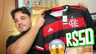 COMPREI A NOVA CAMISA DO FLAMENGO POR 50 REAIS [upl. by Dobrinsky683]