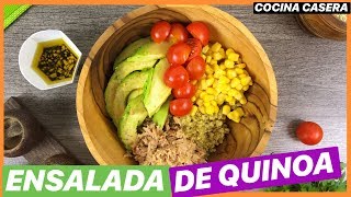 ENSALADA SALUDABLE de QUINOA ATÚN y AGUACATE [upl. by Norma]