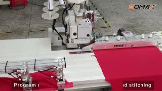 SM07CFA SOMAX AUTOMATIC OPEN SINGLE PICECE BOTTOMSLEEVE HEMMER manufacturing sewingmachine [upl. by Solorac967]