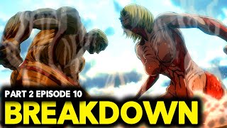 REINER AND ANNIE DESTROY THE YEAGERISTS  Attack on Titan Season 4 Part 2 Episode 10 [upl. by Peers]