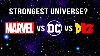 The Strongest Universe Marvel v DC v DBZ [upl. by Auqenet]