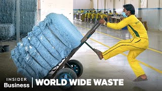 How Millions Of Jeans Get Recycled Into New Pairs  World Wide Waste  Insider Business [upl. by Reider]