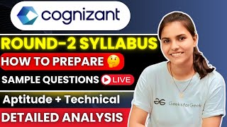 Cognizant Round 2 Syllabus amp Complete Analysis  Cognizant Aptitude Round Questions cognizantexam [upl. by Lang]