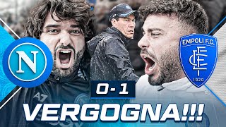 🤬 VERGOGNA NAPOLI 01 EMPOLI  LIVE REACTION NAPOLETANI AL MARADONA HD [upl. by Adnalahs]