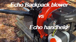 Echo Backpack leaf blower PB755ST comparison [upl. by Akeim946]