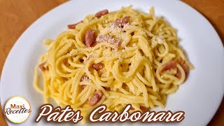 Pâtes Carbonara  Vraie Recette Italienne Facile et Rapide [upl. by Crista698]