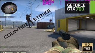 GTX 760  CS GO 1024x768 Matchmaking on NUKE [upl. by Yffub]