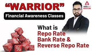 What is Repo Rate Reverse Repo Rate amp Bank Rate  Warrior Financial Awareness Classes  Adda247 [upl. by Aramit]