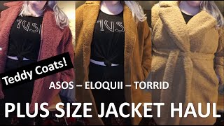 Plus Size Winter Jacket Haul TEDDY BEAR COAT OBSESSION [upl. by Sayles]