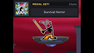 Newgrounds Rumble Survivor Horror Medal Unlocked Gameplay OMFG Mode Survival [upl. by Hajidahk909]