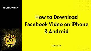 How to Download Facebook Video on iPhone amp Android [upl. by Eelyk]