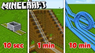 10 MIN vs 1 MIN vs 10s ROLLERCOASTER CHALLENGE The Pals Minecraft [upl. by Barde883]