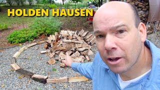 BUILD A HOLZ HAUSEN WOODPILE 10  Buiilding the Base [upl. by Nedi831]