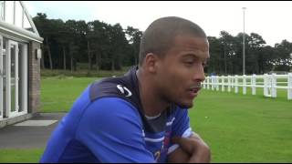 Joe Thompson talks about his first goal for United [upl. by Aiouqahs]