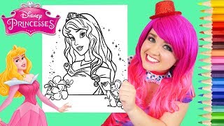 Coloring Aurora Sleeping Beauty Coloring Book Page Prismacolor Colored Pencils  KiMMi THE CLOWN [upl. by Patrizio]