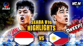 Gilas U16 vs Indonesia Highlights  FIBA U16 Asian Championship 2023 SEABA Qualifiers [upl. by Tristram]