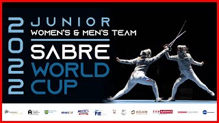 Sabre World Cup Sosnowiec 2022  Junior Womens amp Mens Team  Piste Red 1 [upl. by Longan]