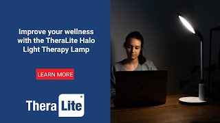 Theralite Halo Light Therapy Lamp Product Video [upl. by Tonina]