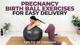 Daily Pregnancy Birth Ball Exercises For Easy Delivery 3rd Trimester Exercises [upl. by Roxy]