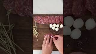 Salami rose Level up your charcuterie board cheeseboard charcuterie appetizer easyrecipe [upl. by Orlan]