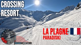 4K Skiing La Plagne Crossing Resort  Roche to Inversens Paradiski France GoPro HERO11 [upl. by Giorgia]