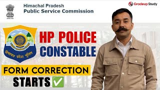 HP Police Constable Application Form Correction Starts ☑️ Till  Full Process  202425 [upl. by Sikras]