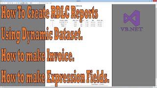 how to make rdlc report in vbnet using mysql database [upl. by Botsford]