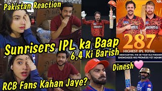 Again Highest Total SUNRISERS Beat RCB Dinesh ne Dil Jeet liya🔥Pakistan Reaction RCB ka Kiya Hoga😱 [upl. by Norabal186]