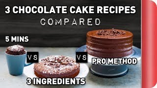 3 Chocolate Cake Recipes COMPARED Ft Rosanna Pansino  Sorted Food [upl. by Arramas]