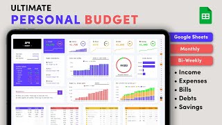 Ultimate Monthly Budget Template for Google Sheets  Easy Setup amp Walkthrough [upl. by Ahseim]